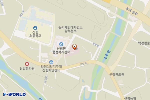신림면보건지소 위치 지도 — 강원특별자치도 원주시 신림면 치악로 28-2