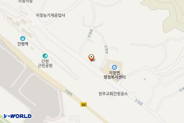 방범대주차장 위치 지도 — 강원특별자치도 원주시 지정면 간현리 857-4
