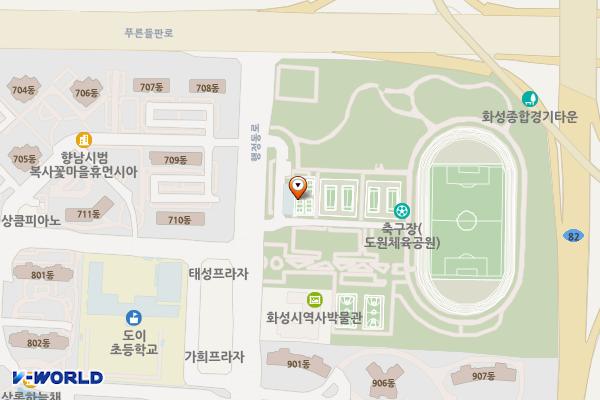 향남 다목적체육관 위치 지도 — 경기도 화성시 향남읍 행정동로 100