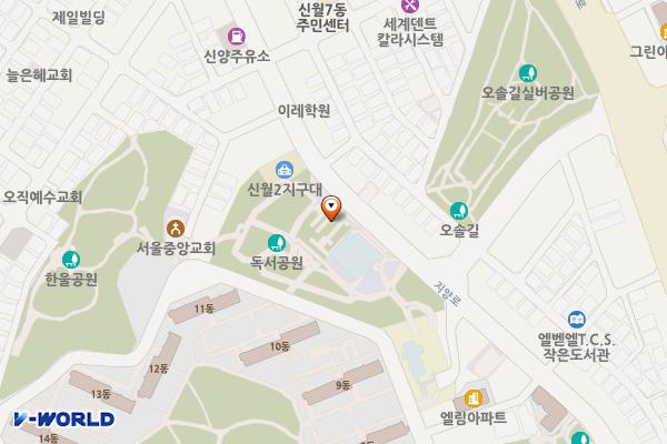 해맞이 공영주차장 위치 지도 — 서울특별시 양천구 지양로 53