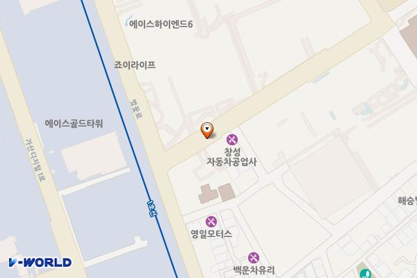 가산동 삼거리 노상 공영주차장 위치 지도 — 서울특별시 금천구 가산로9길 97