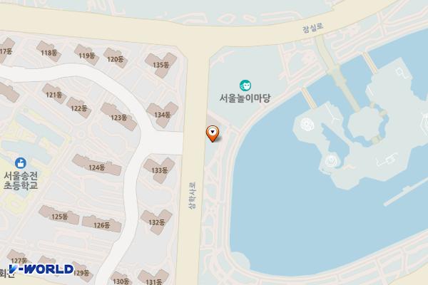 서울놀이마당 공영주차장 위치 지도 — 서울특별시 송파구 송파나루길 34