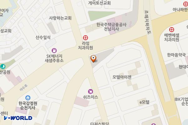 연향 제1공영주차장 위치 지도 — 전라남도 순천시 연향동 1325-2