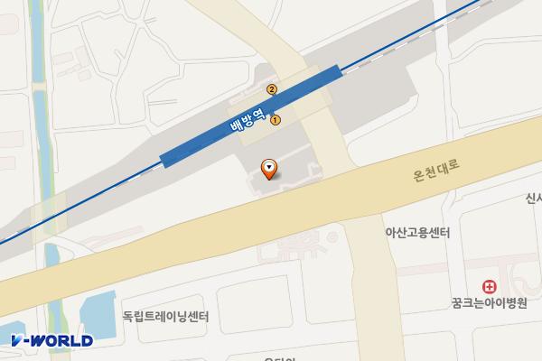 코레일 배방역 위치 지도 — 충청남도 아산시 배방읍 온천대로 1967