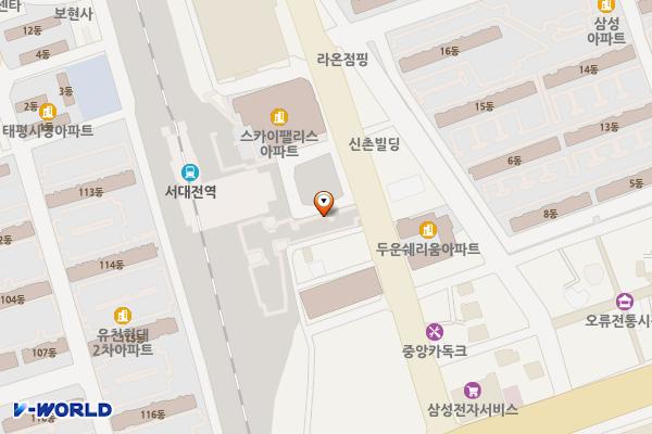 코레일 서대전역 위치 지도 — 대전광역시 중구 오류로 23