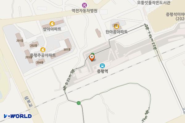 코레일 증평역 위치 지도 — 충청북도 증평군 증평읍 역전로 92
