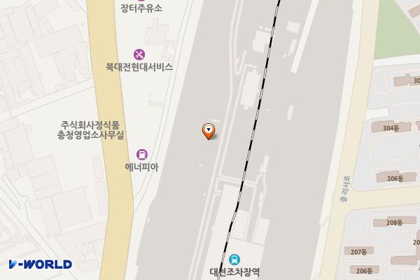 코레일 대전조차장역 위치 지도 — 대전광역시 대덕구 아리랑로 166