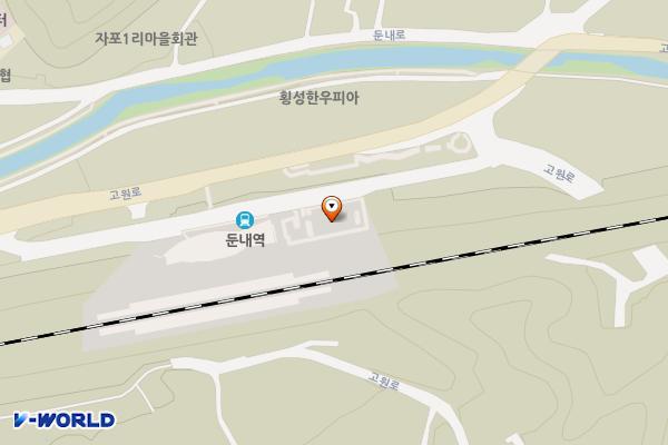 코레일 둔내역 위치 지도 — 강원특별자치도 횡성군 둔내면 고원로 116