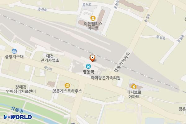 코레일 영동역 위치 지도 — 충청북도 영동군 영동읍 계산로 87