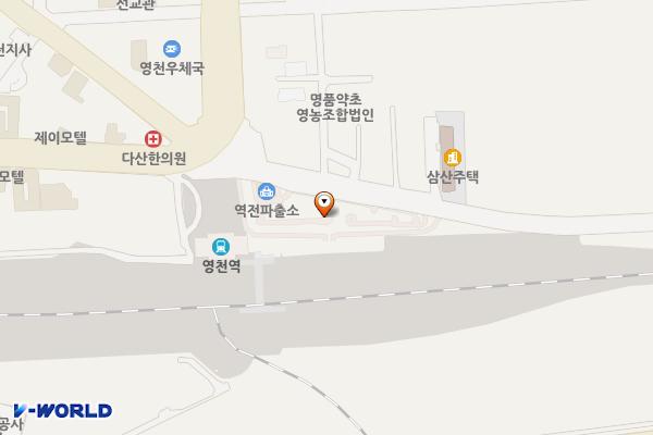 코레일 영천역 위치 지도 — 경상북도 영천시 금완로 98