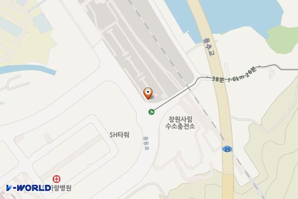 코레일 창원중앙역 위치 지도 — 경상남도 창원시 의창구 상남로 381