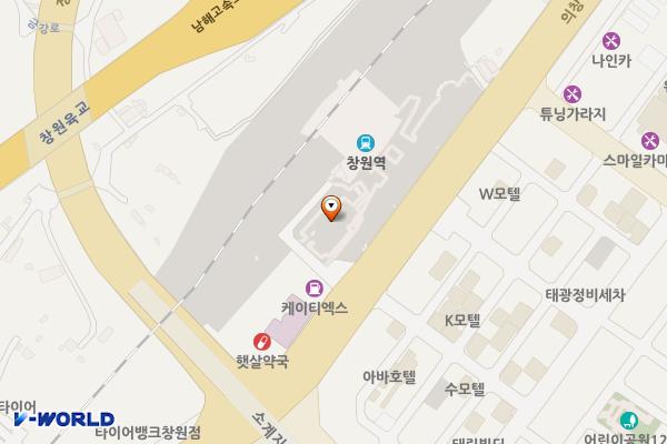 코레일 창원역 위치 지도 — 경상남도 창원시 의창구 의창대로 67