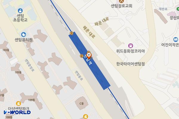 코레일 센텀역 위치 지도 — 부산광역시 해운대구 해운대로 210