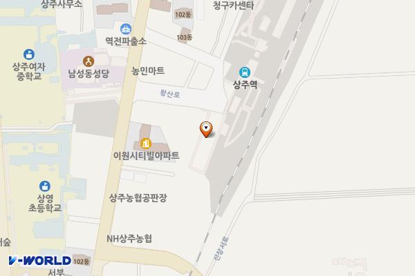 코레일 상주역 위치 지도 — 경상북도 상주시 남문1길 24