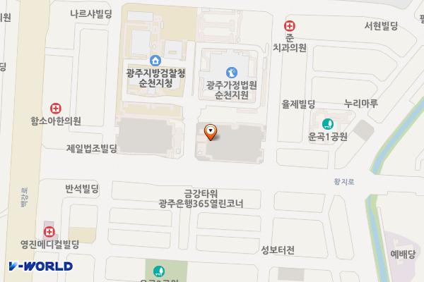 왕지 제2공영주차장 위치 지도 — 전라남도 순천시 왕지동 853-1,2