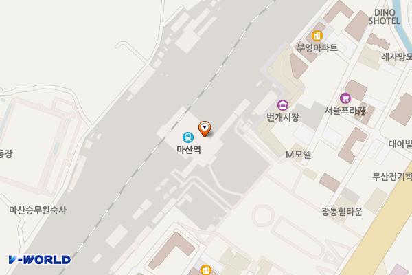 코레일 마산역 위치 지도 — 경상남도 창원시 마산회원구 석전동17길 43