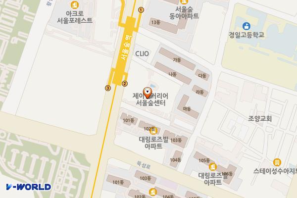 서울숲포휴 위치 지도 — 서울특별시 성동구 왕십리로 58