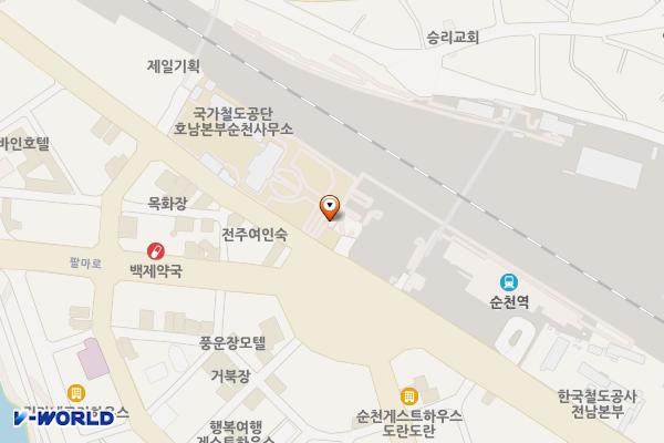 코레일 순천역 위치 지도 — 전남광주통합특별시 순천시 팔마로 119