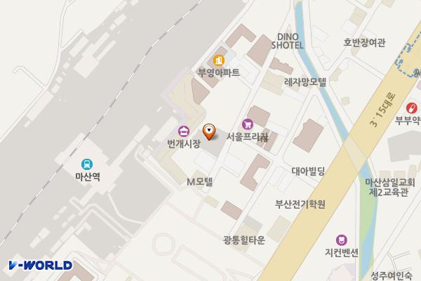 마산역번개시장 공영주차장 위치 지도 — 경상남도 창원시 마산회원구 석전동16길 13