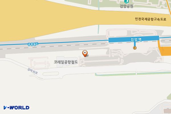공항철도 검암역 위치 지도 — 인천광역시 서해구 검바위로 26