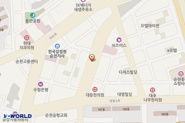 연향 제4공영주차장 위치 지도 — 전라남도 순천시 연향동 1423