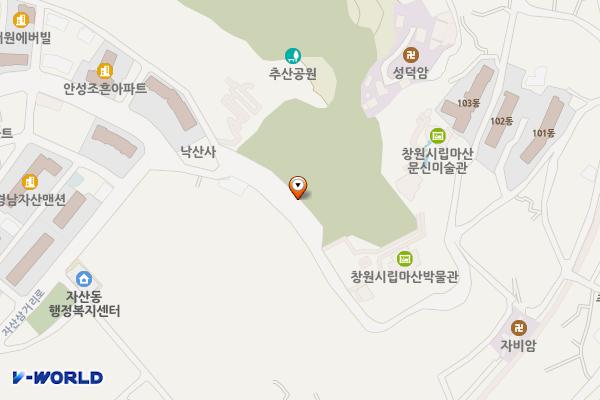 추산근린공원 위치 지도 — 경상남도 창원시 마산합포구 자산동 산24-4