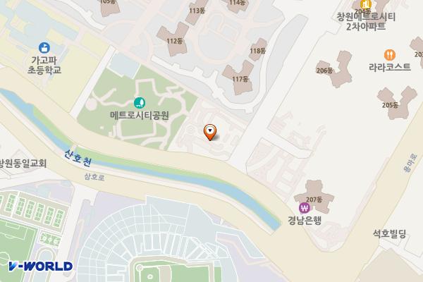 양덕동 부설주차장 위치 지도 — 경상남도 창원시 마산회원구 삼호로 82