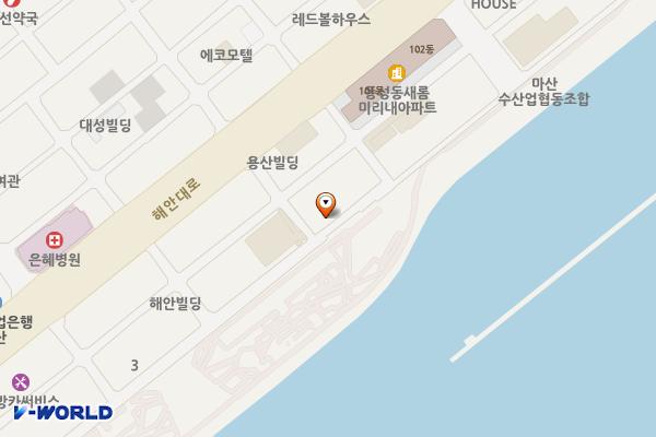 마산수산시장 공영주차장 위치 지도 — 경상남도 창원시 마산합포구 수산2길 196