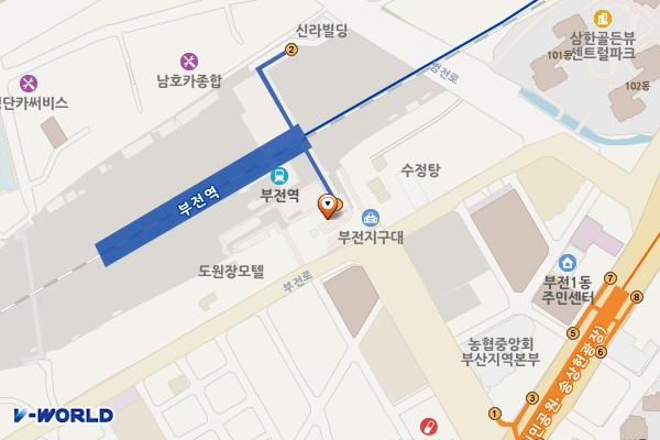 코레일 부전역 위치 지도 — 부산광역시 부산진구 부전로 179-12