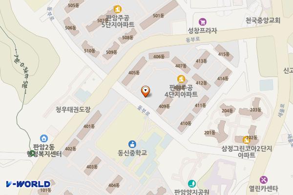 생명종합사회복지관 위치 지도 — 대전광역시 동구 동부로 56-7