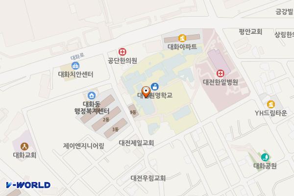 온달의집 위치 지도 — 대전광역시 대덕구 대화1길 2