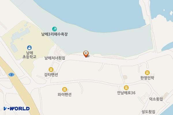남애3리해변주차장 위치 지도 — 강원특별자치도 양양군 현남면 남애리 6-53