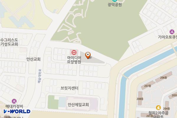중앙동 공영주차장 위치 지도 — 경기도 안산시 단원구 고잔동 44-1