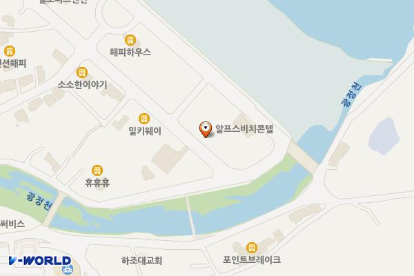 하조대해수욕장주차장(노외) 위치 지도 — 강원특별자치도 양양군 현북면 하광정리 627-3