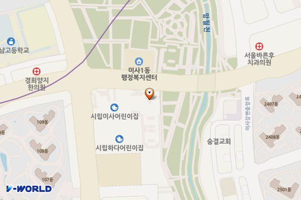 하남시장애인복지관 위치 지도 — 경기도 하남시 풍산동 537