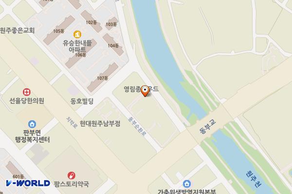 원주시장애인종합복지관 위치 지도 — 강원특별자치도 원주시 동부순환로 9-8