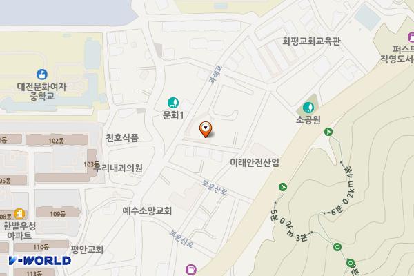 대전기독교종합사회복지관 위치 지도 — 대전광역시 중구 보문산로 333번길 29