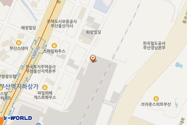 코레일 부산역(선상) 위치 지도 — 부산광역시 동구 중앙대로 206