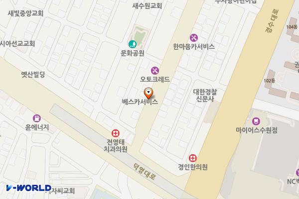 삼성빌라 앞 노상주차장 – 가로등형 위치 지도 — 경기도 수원시 권선구 세류동 1189