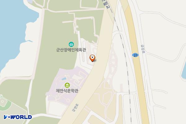 군산시장애인체육관 위치 지도 — 전북특별자치도 군산시 내흥동 287-11