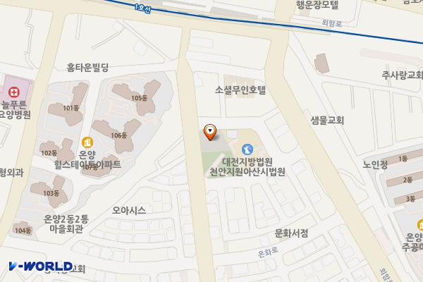 온천동 제2공영주차장 위치 지도 — 충청남도 아산시 온천동 2829