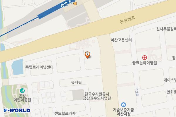 배방읍 공수리 제2공영주차장 위치 지도 — 충청남도 아산시 배방읍 공수리 1495