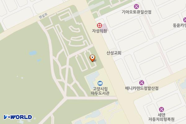 정발산공원(마두도서관 옆) 위치 지도 — 경기도 고양시 일산동구 마두동 1112