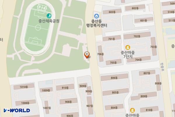중산체육공원 위치 지도 — 경기도 고양시 일산동구 중산동 1565