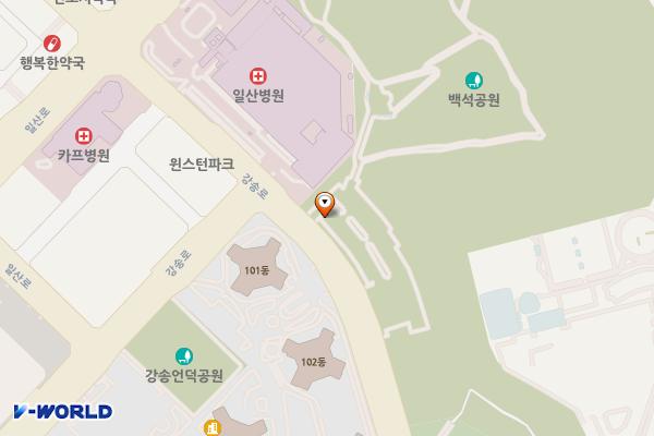 백석공원(일산병원 옆) 위치 지도 — 경기도 고양시 일산동구 백석동 1233