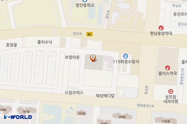 향남읍행정리 공영주차장 위치 지도 — 경기도 화성시 향남읍 행정리 437-1