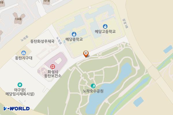 노작공원 노상주차장 위치 지도 — 경기도 화성시 석우동 121, 118