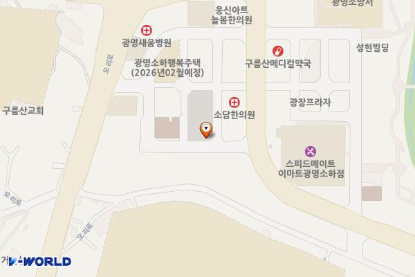 소하 제3공영주차장 위치 지도 — 경기도 광명시 소하동 1342-2