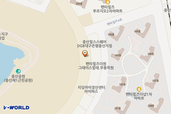 중산교 하부공영주차장 위치 지도 — 경상북도 경산시 중산동 669