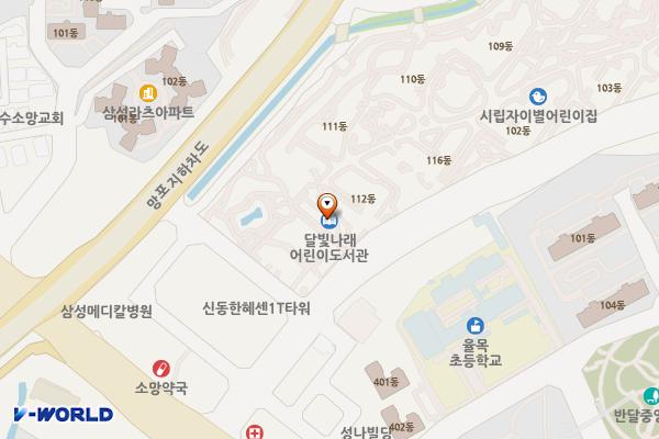 달빛나래어린이도서관 위치 지도 — 경기도 화성시 영통로60번길 15